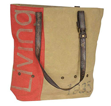 Colmore Canvas Tasche LIVING mit Tragegriffen, Leder, Baumwolle - Handtasche Damen im Sale